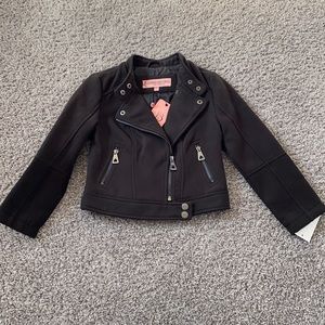Girls Moto Jacket Size M 5/6 NWT